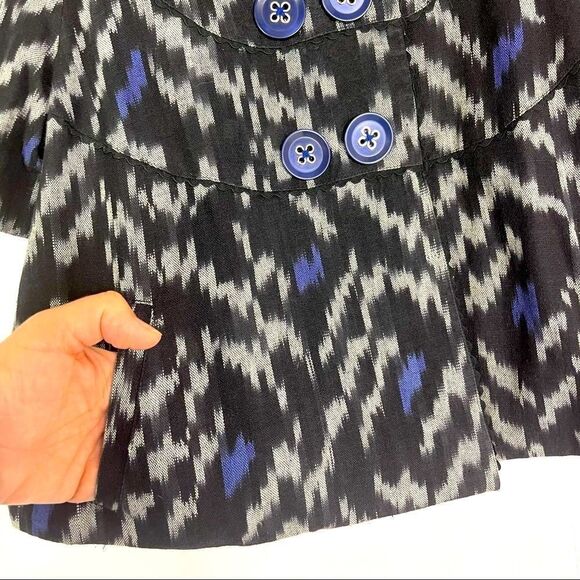 Anthropologie | Taikonhu Abstract Pattern Swing Jacket/Coat/Blazer, Size 8 - Picture 5 of 11
